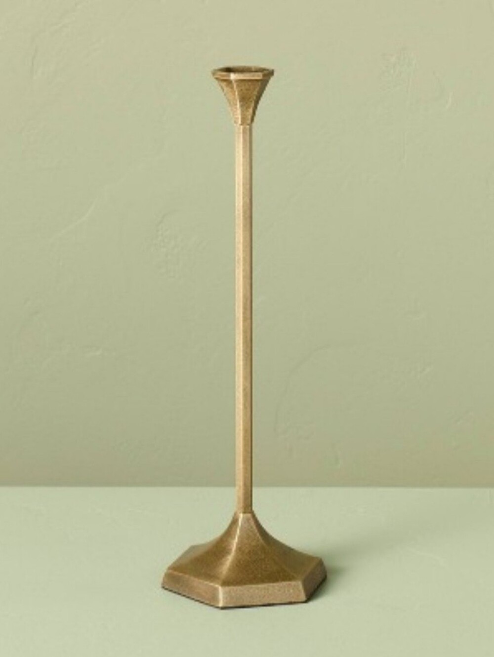 Hearth & Hand With Magnolia 17.5"x5.8" Oversized Floor Taper Candlestick Brass